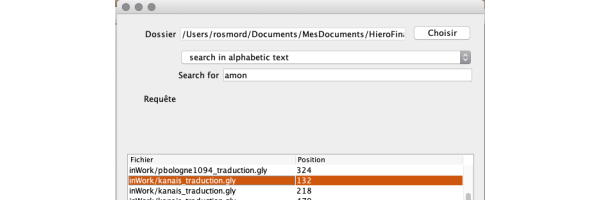 search for non-hieroglyphic text